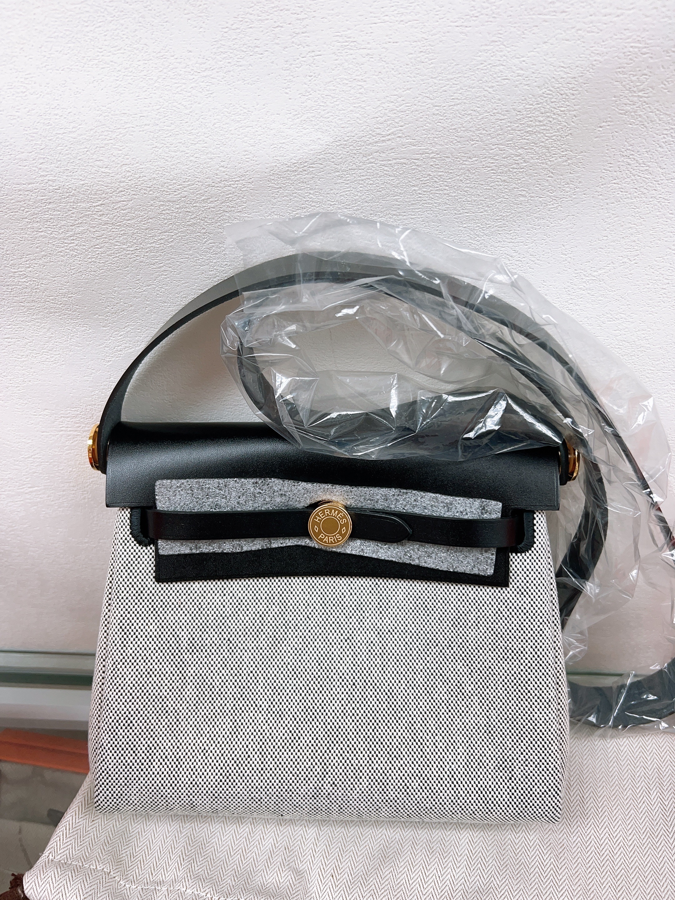*Brand New* Hermes mini herbag/ black ghw/ stamp w