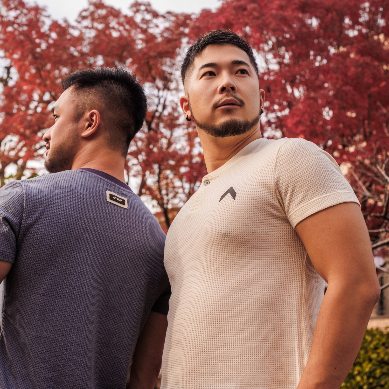 2025 全新系列 - GYMUP 窩夫格訓練Tee 05 米白