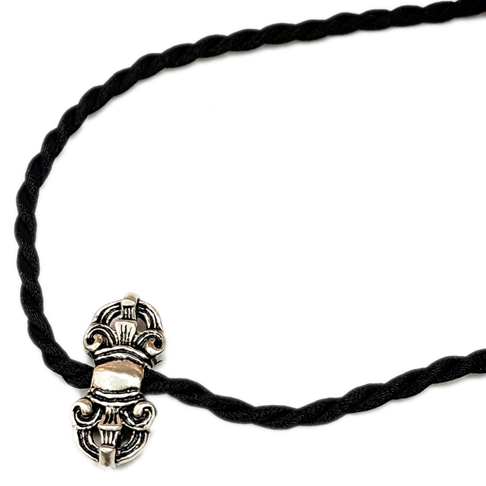 金剛杵(925銀) &黑繩項鍊【十方】140083