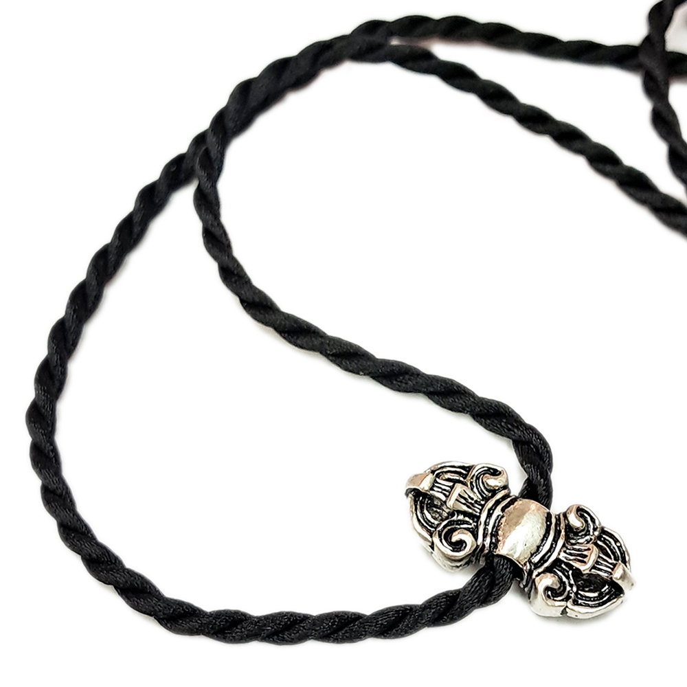 金剛杵(925銀) &黑繩項鍊【十方】140083