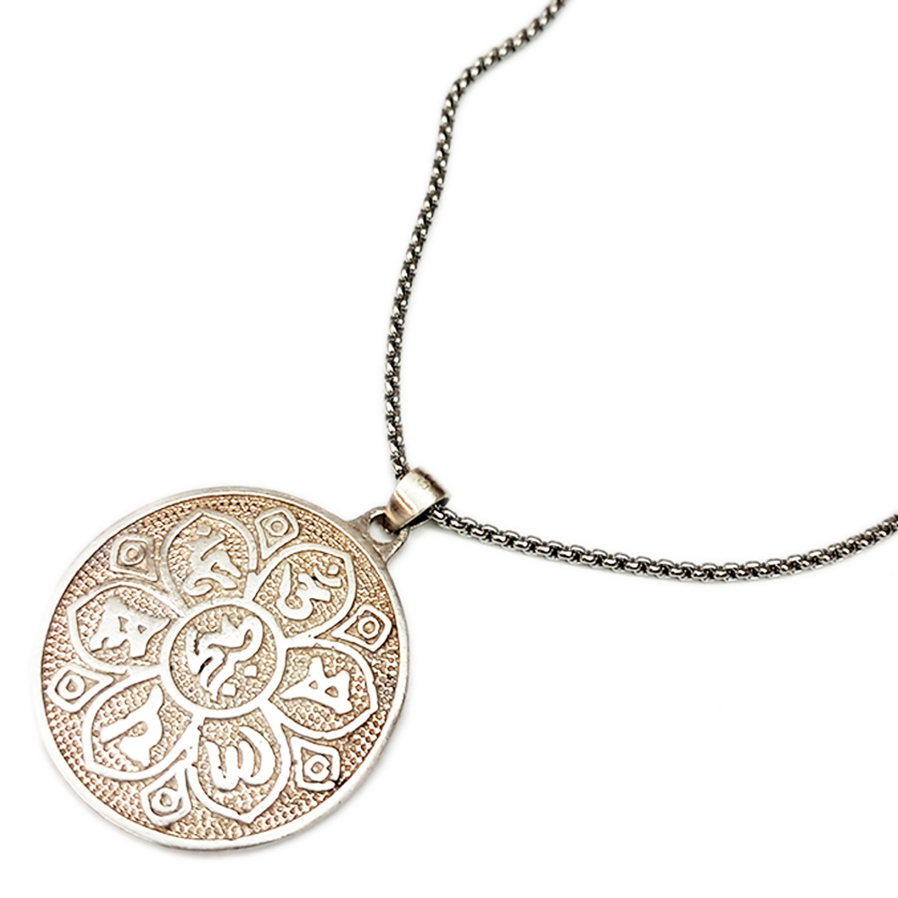 六字真言{925純銀} 墜飾&鈦鋼項鍊【十方】141313