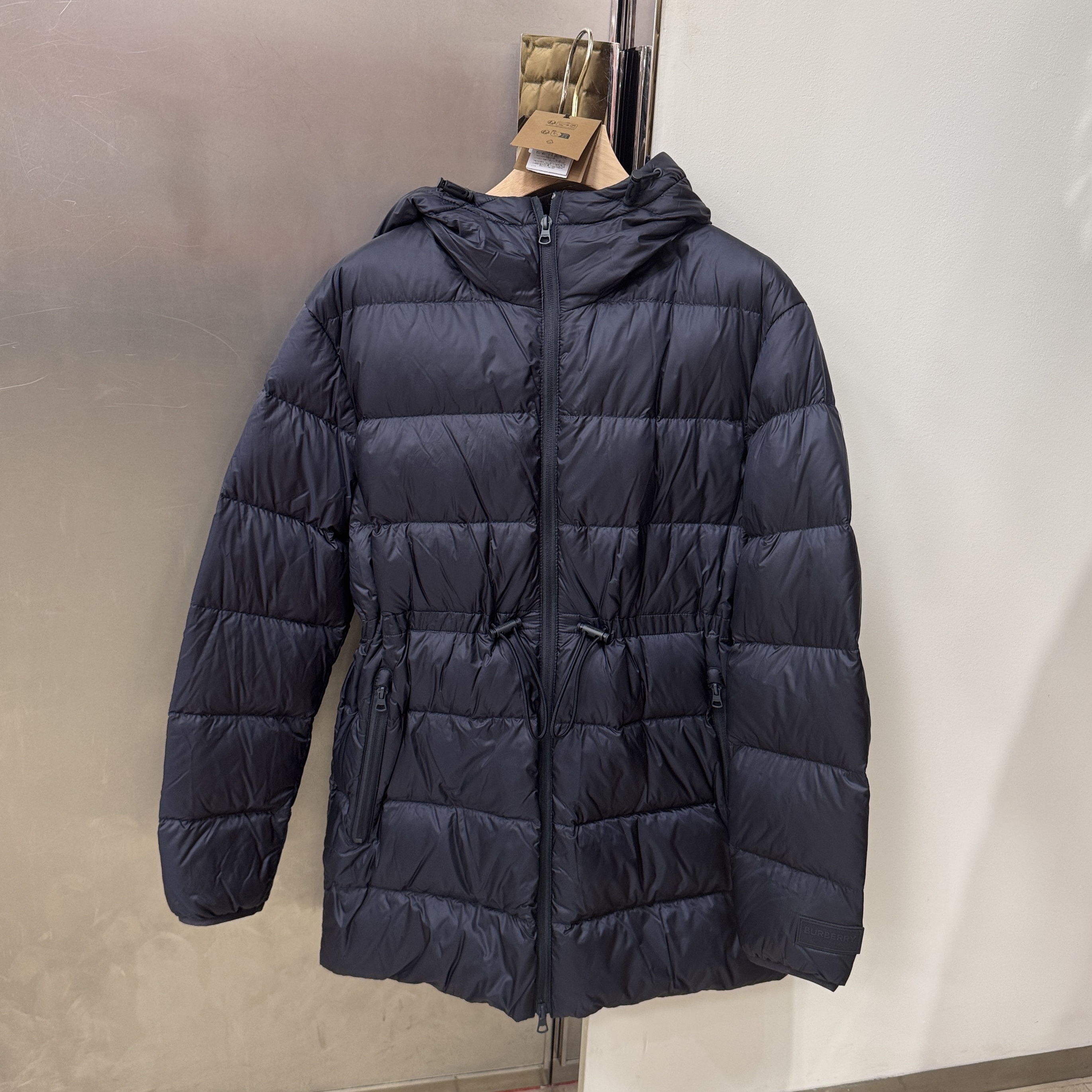 Burberry aspen down coat indigo blue
