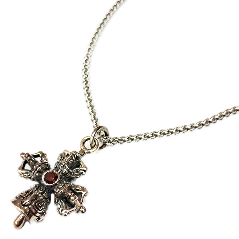 金剛鈴{925純銀} 墜飾&鈦鋼項鍊【十方】148583