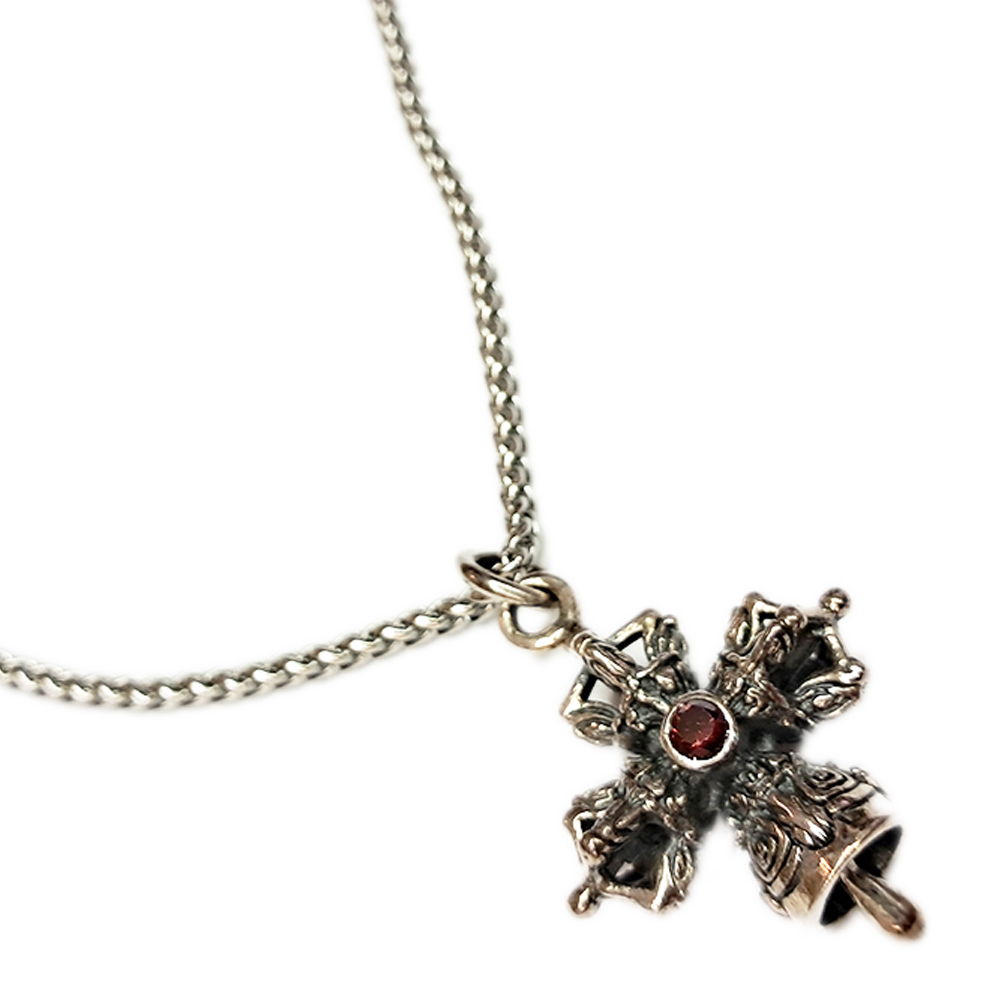 金剛鈴{925純銀} 墜飾&鈦鋼項鍊【十方】148583