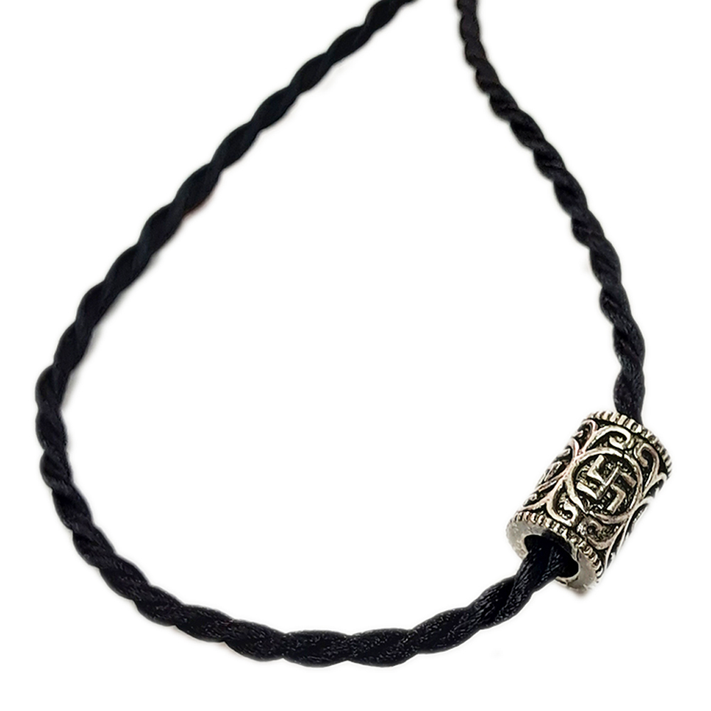 卍{925純銀}黑繩項鍊【十方】148896