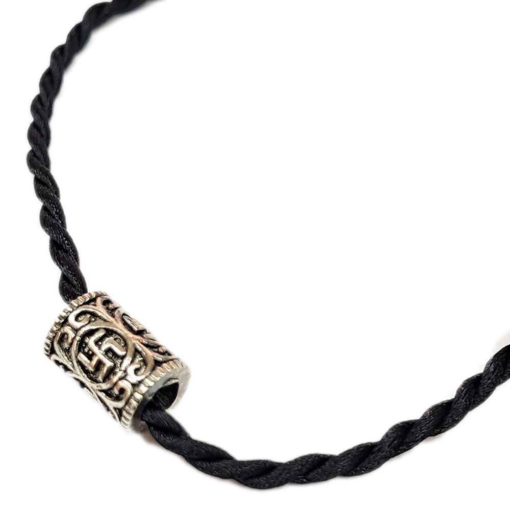 卍{925純銀}黑繩項鍊【十方】148896