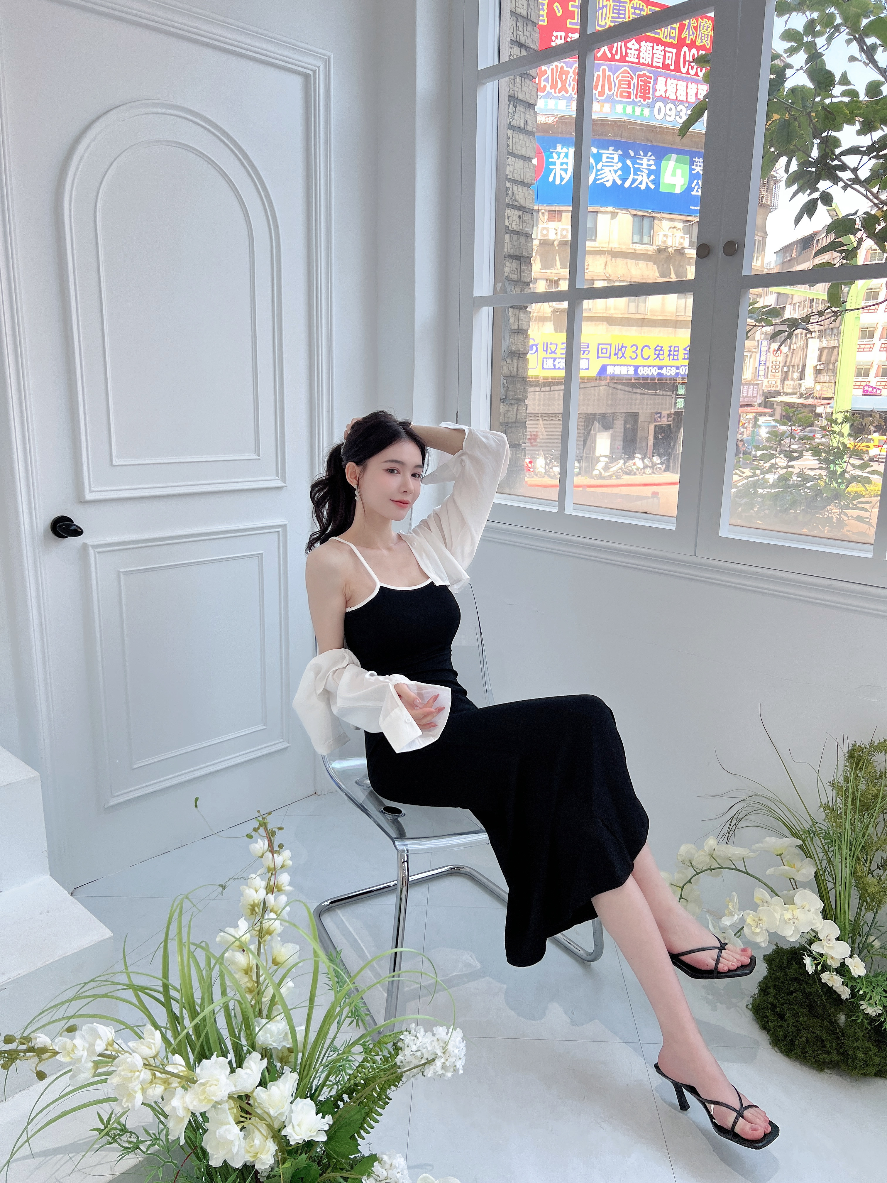 雲海逐浪 (連身裙+襯衫)