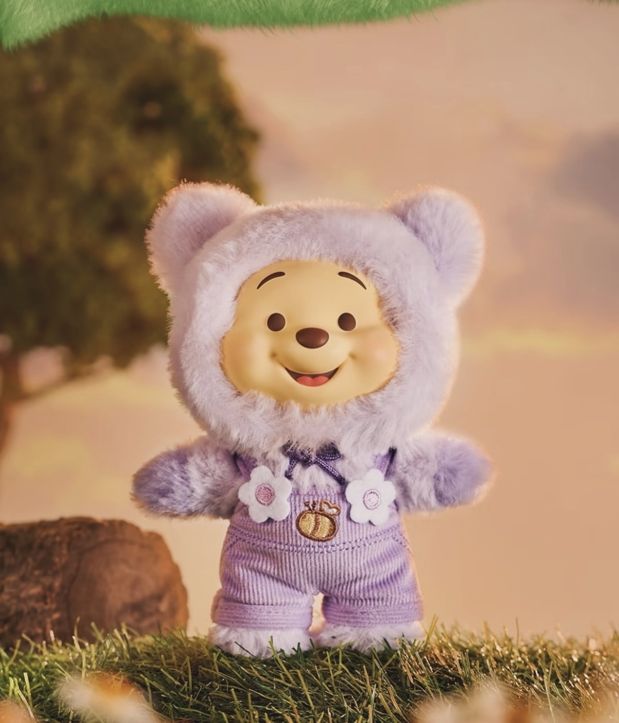 迪士尼 正版授權 小熊維尼 糖果熊系列 糖膠毛絨公仔 燈芯絨 牛仔布 帆布 公仔 盲盒 6+1款/預購