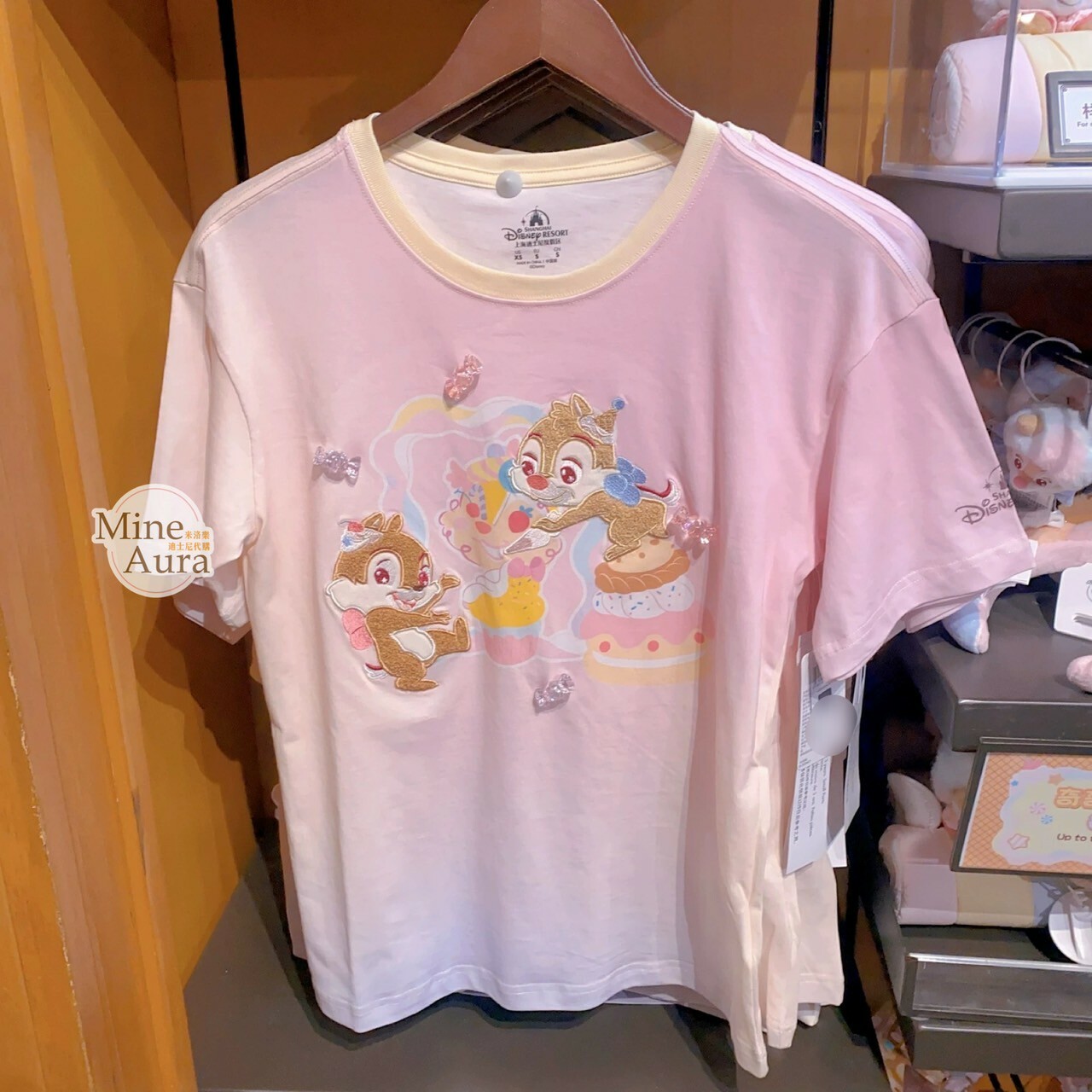 奇奇蒂蒂 Chip 'n Dale 棉花糖系列 圖案 短袖 上衣 -上海迪士尼樂園