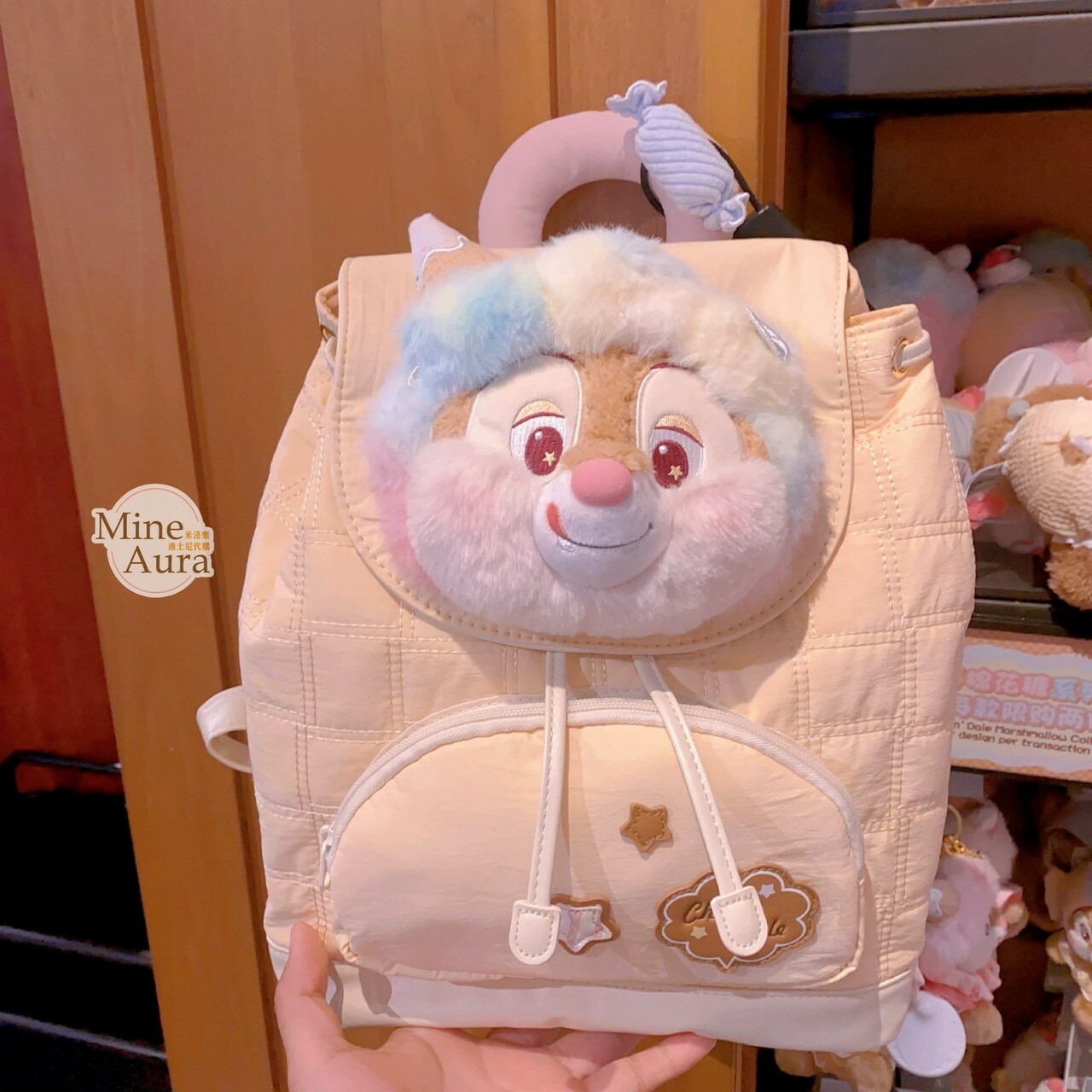 奇奇蒂蒂 Chip 'n Dale 棉花糖系列 紅鼻 蒂蒂 Dale 大頭造型 後背包 -上海迪士尼樂園