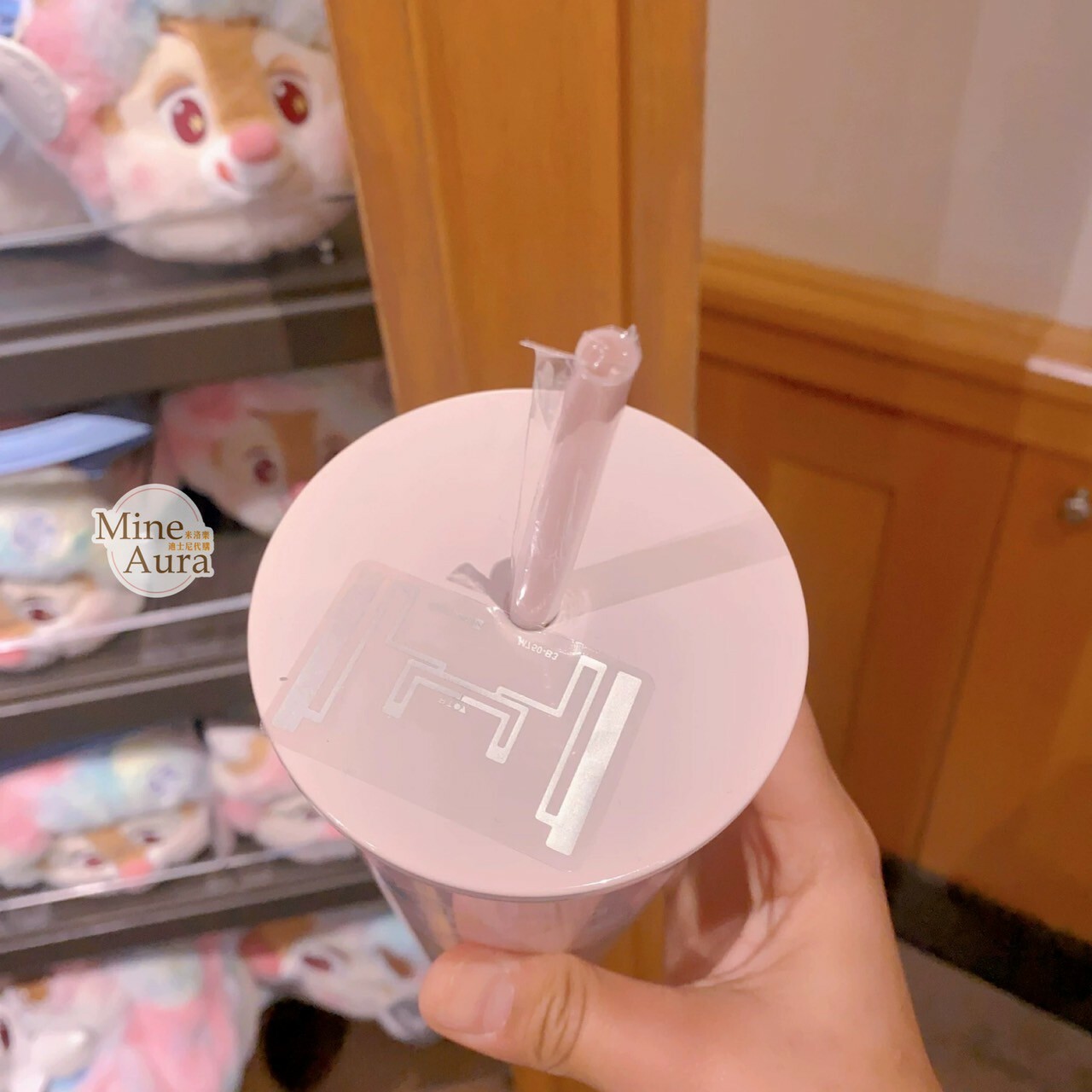 奇奇蒂蒂 Chip 'n Dale 棉花糖系列 圖案 不鏽鋼 吸管 水杯 飲料杯 -上海迪士尼樂園