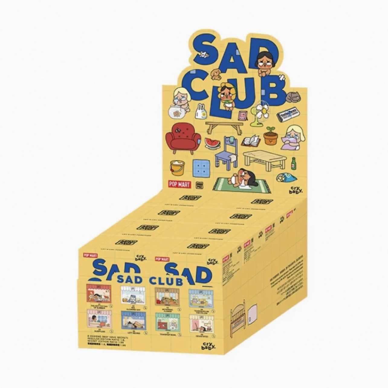 POP MART 泡泡瑪特 POPMART CRYBABY 哭娃 悲傷俱樂部系列 DIY場景 盲盒 整盒8個