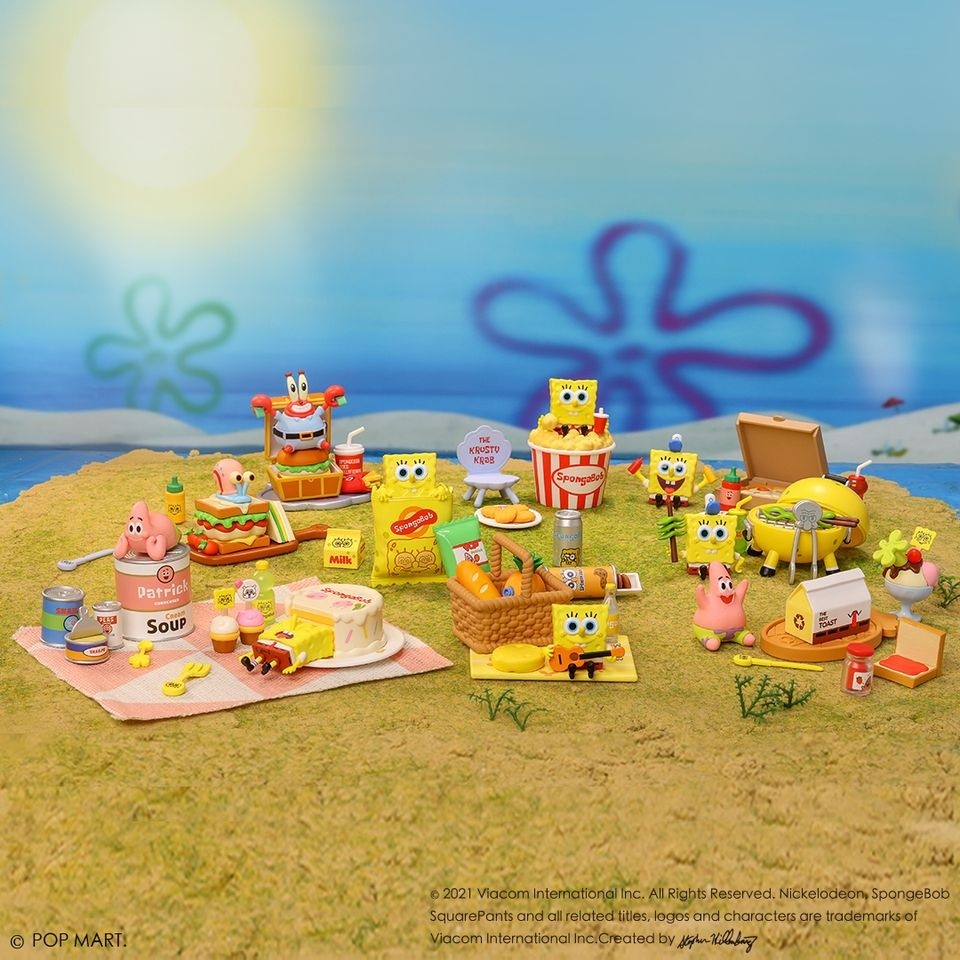 POP MART 泡泡瑪特 POPMART 海綿寶寶 派大星 蟹老闆 野餐派對系列 公仔 手辦 盲盒