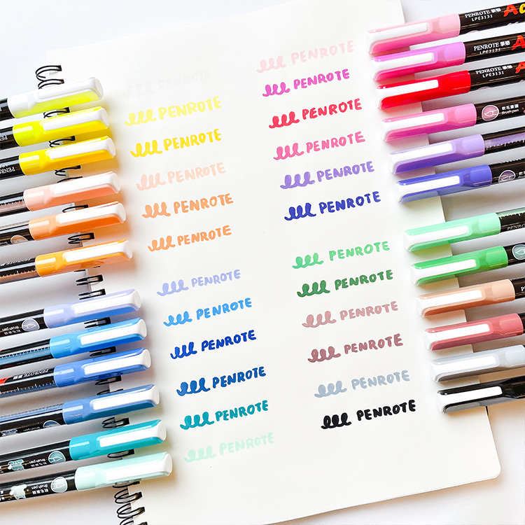 【PENROTE筆樂】 露咖貓24色直液式丙烯顏料彩繪筆