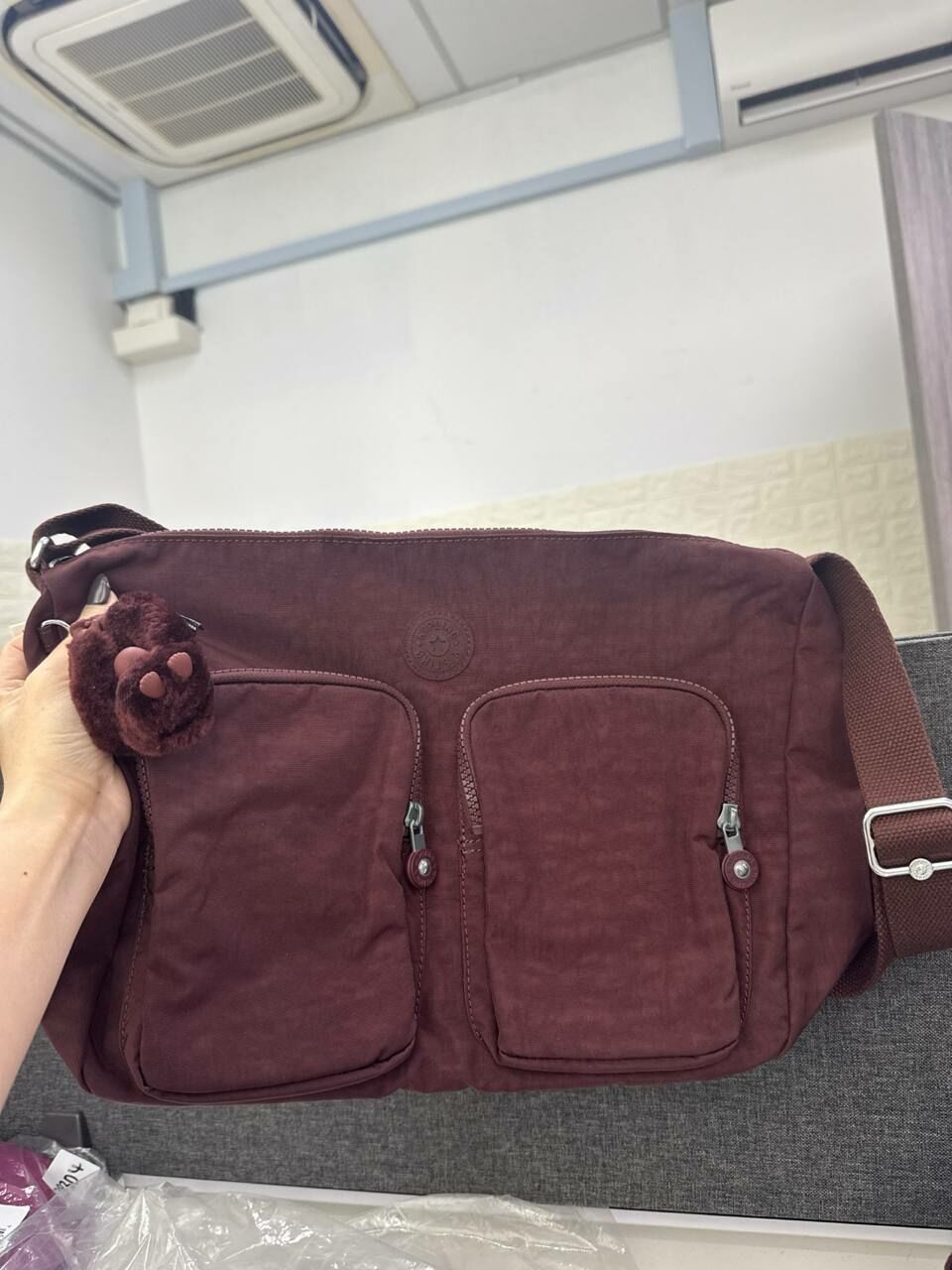 [S] KIPLING BOHO BROWN TONAL HB7685 SIDNEY CROSSBODY BAG, 882256427257 (SKP312)