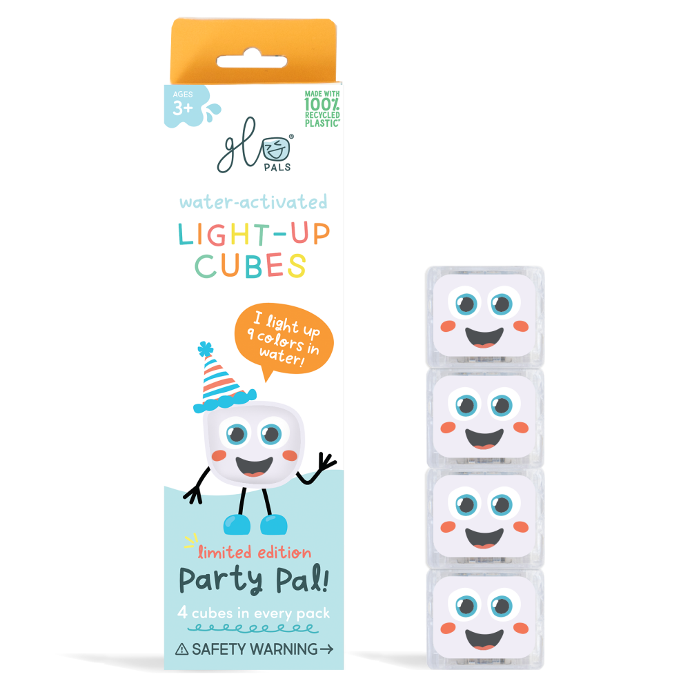 【Glo Pals】Bath Toy | Color-Changing Light-Up Cubes (Set of 4)