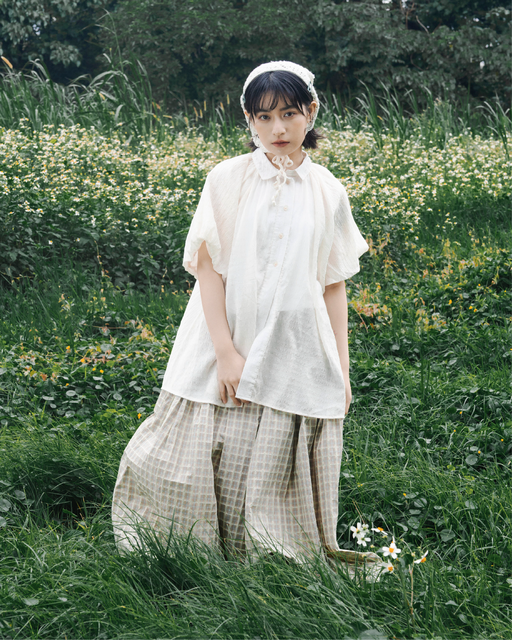【 Kiki.co made 】 princess wrinkles top - ivory