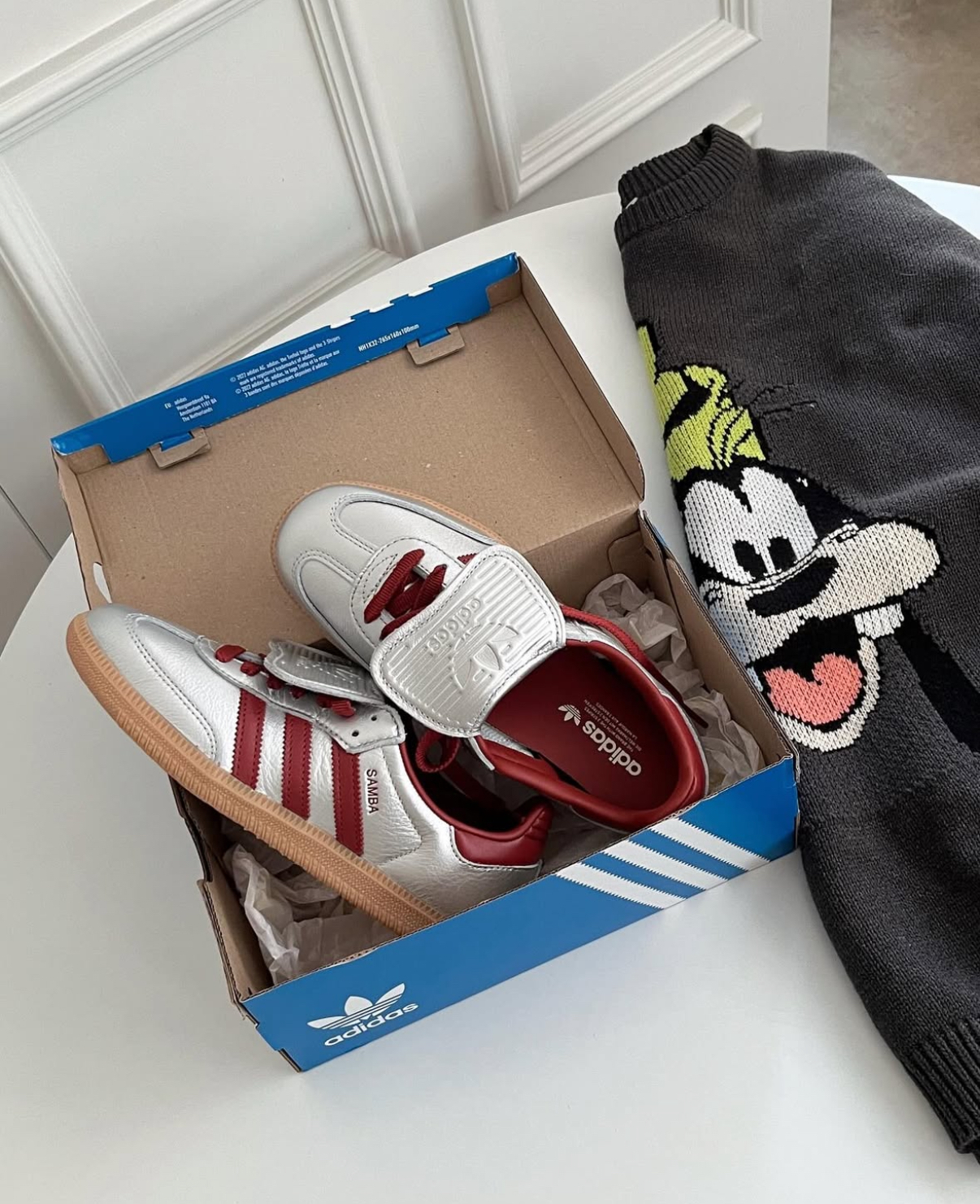 Adidas Originals Samba LT 銀色 酒紅色 Y2K 焦糖底 翻蓋鞋舌 復古 德訓鞋 T頭鞋 JH5707/預購