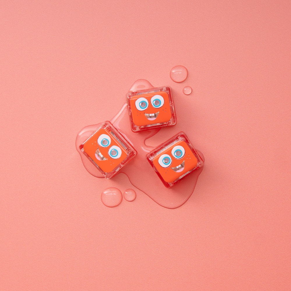 【Glo Pals】Bath Toy | Fiery Red Light-Up Cubes (Set of 4)