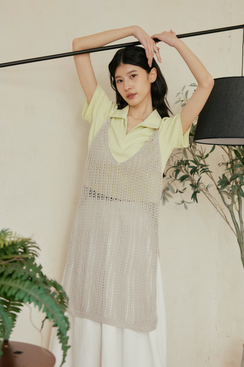 極簡POLO領短袖上衣