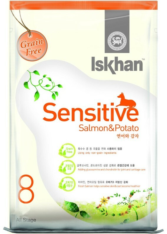 益健 #8 無穀物狗糧 - 腸胃防敏配方(三文魚+馬鈴薯) 6kg [300g x 20包 (獨立包裝)]