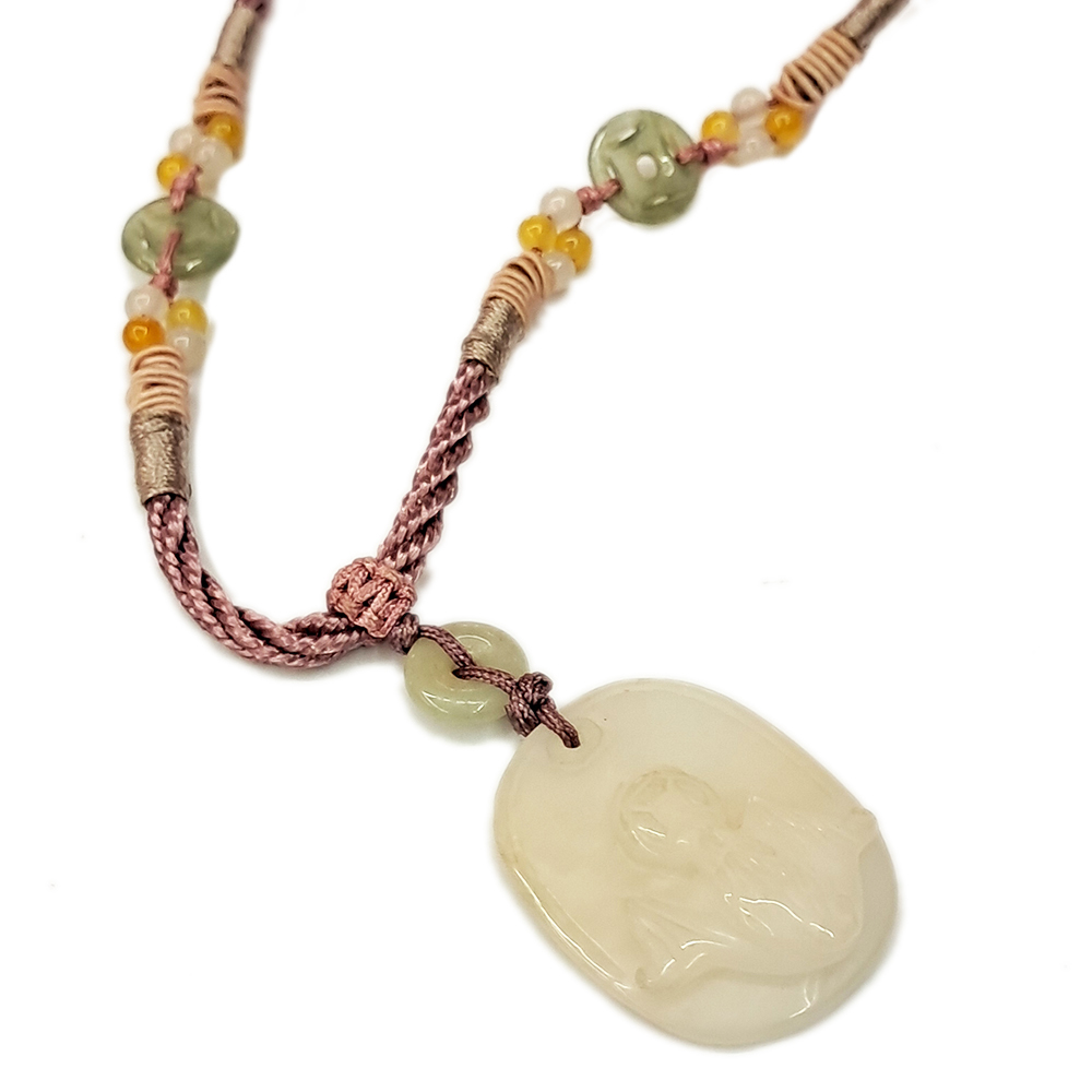 福在眼前{白玉}中國結項鍊【十方】123441