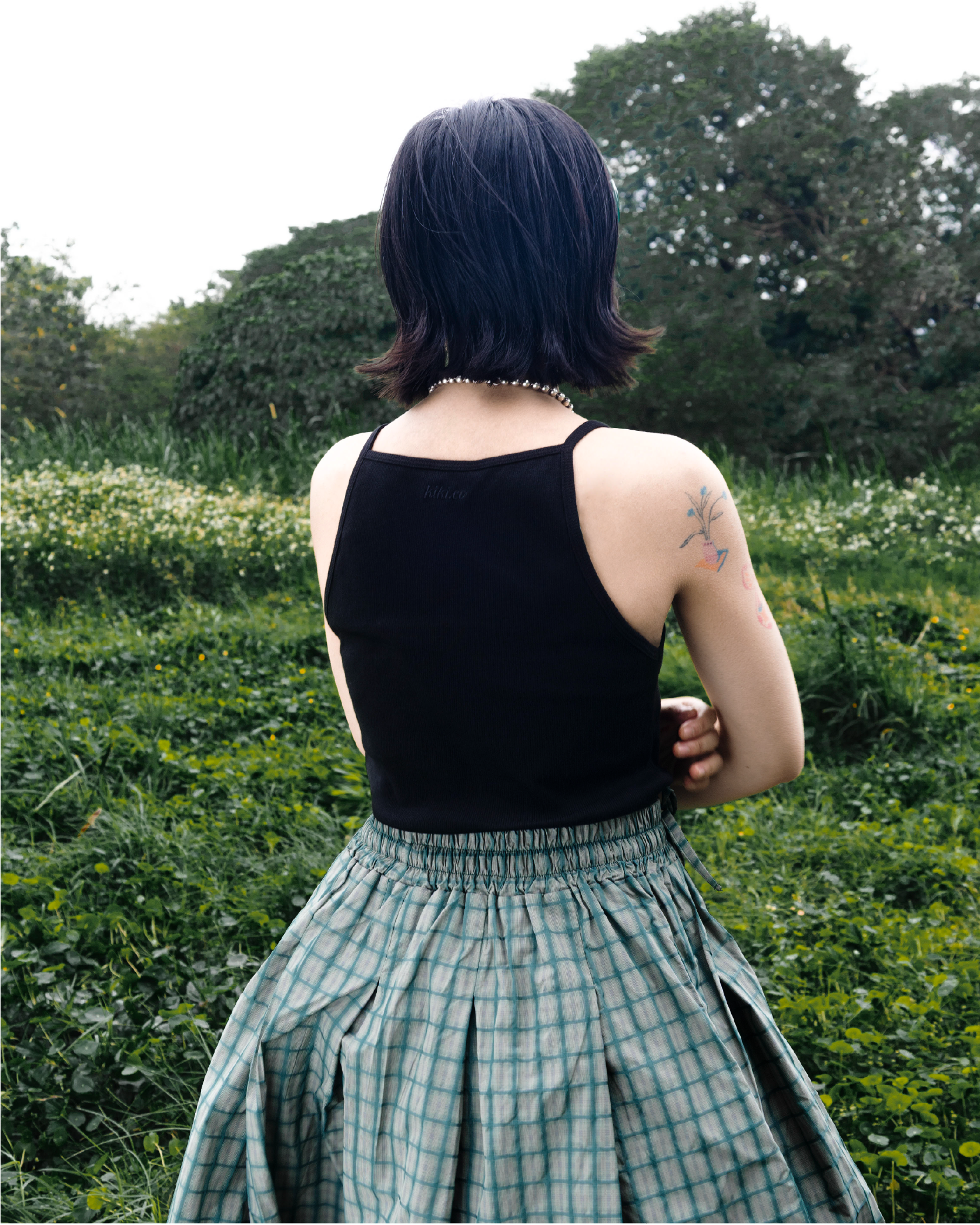 【 Kiki.co Made 】Cotton Camisole - black