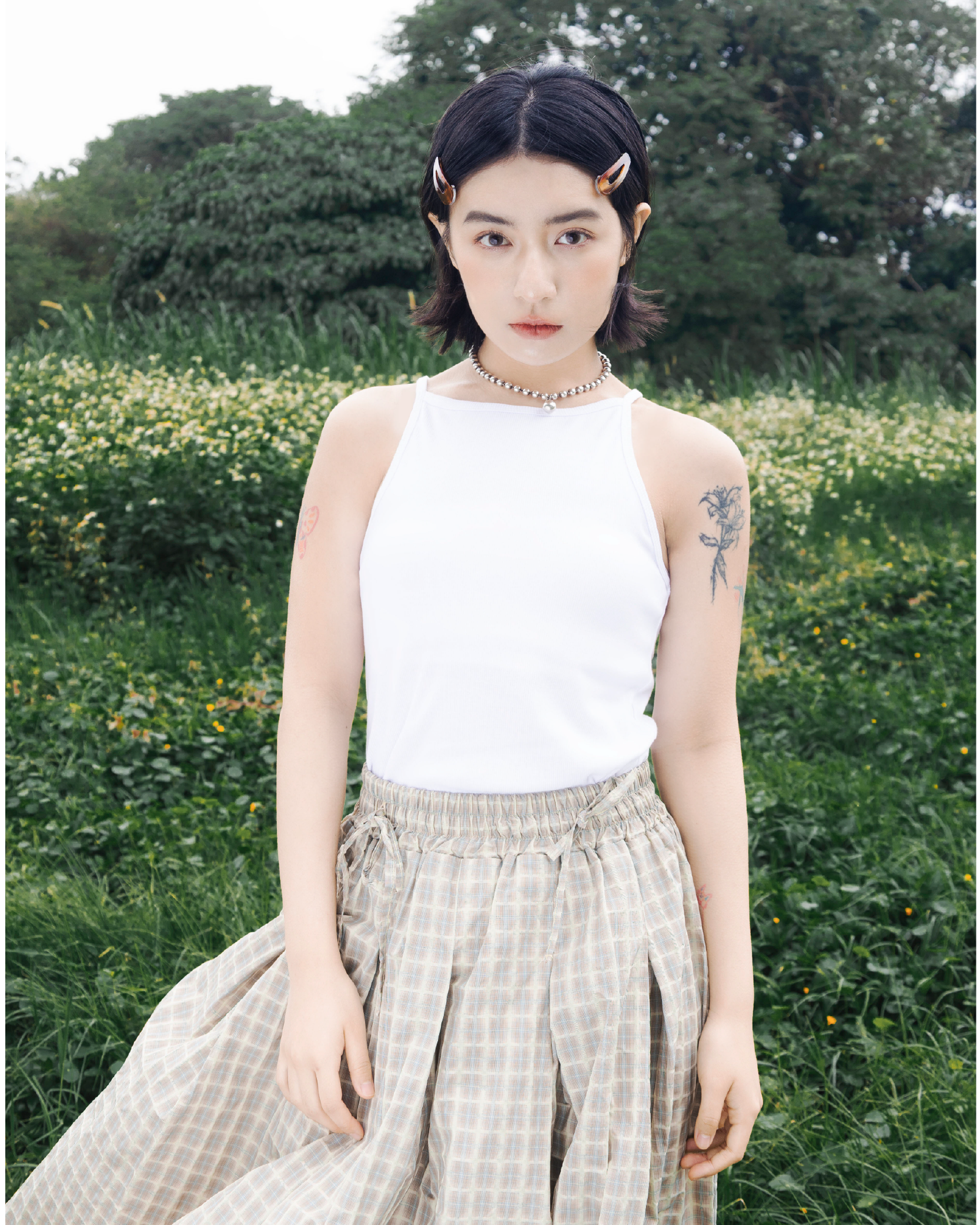 【 Kiki.co Made 】Cotton Camisole - white