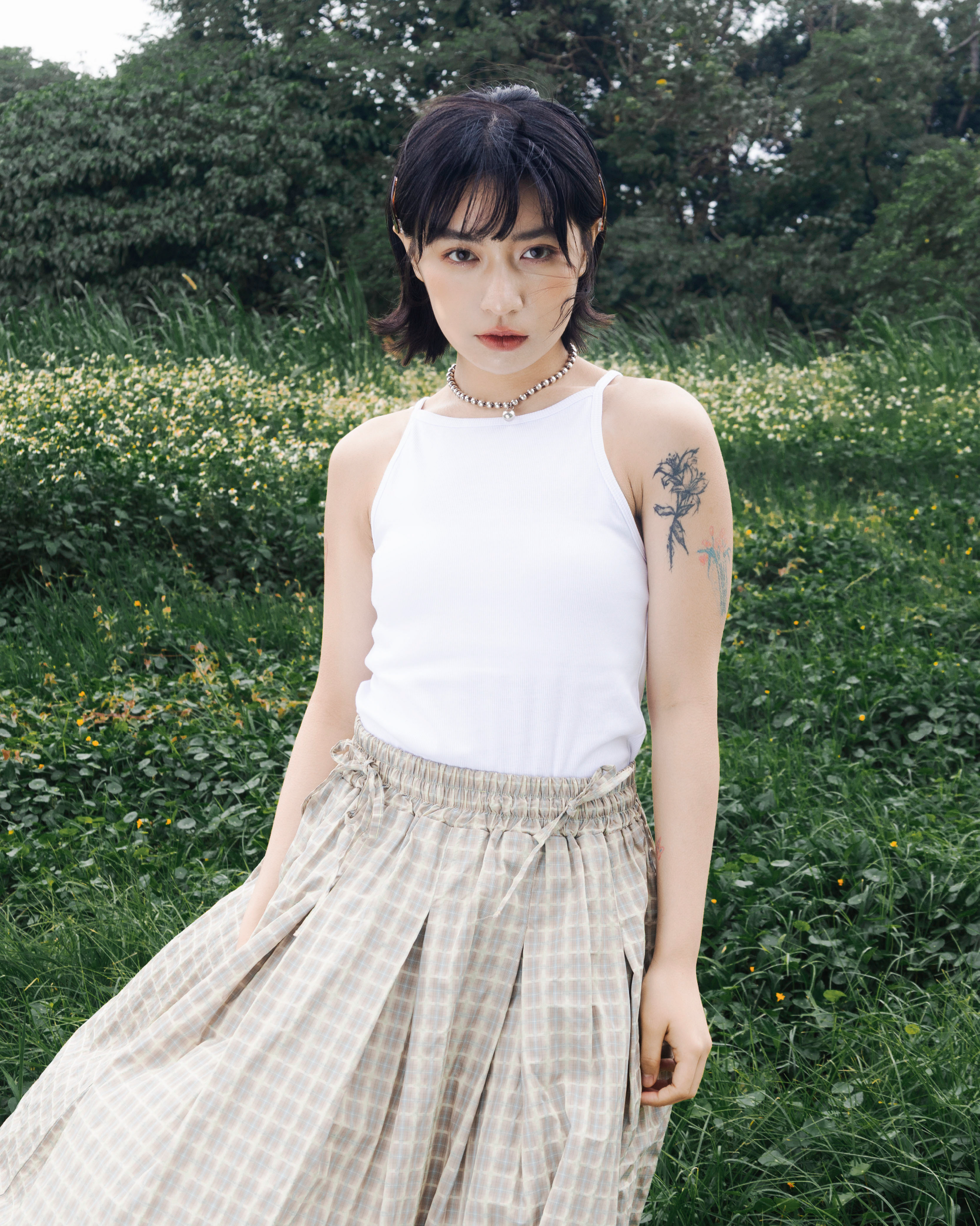 【 Kiki.co Made 】Cotton Camisole - white