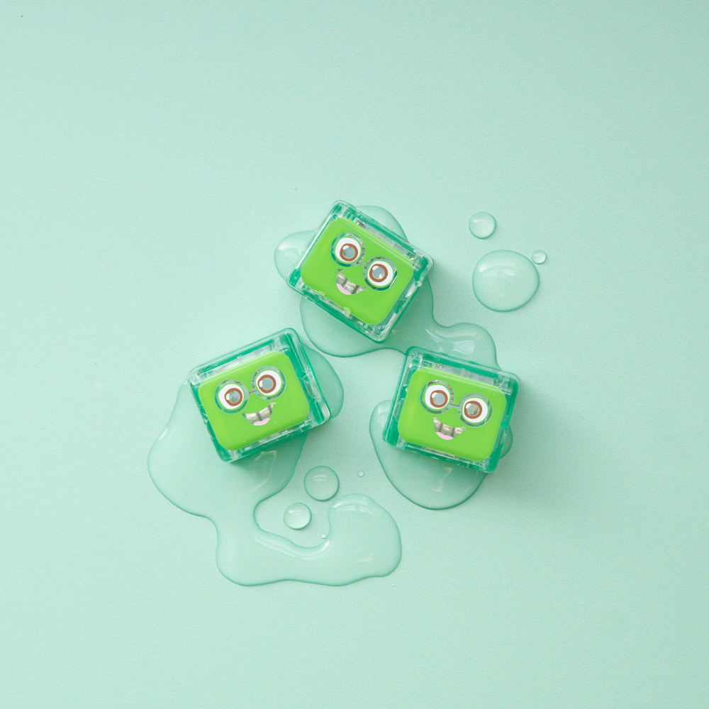 【Glo Pals】Bath Toy | Nature Green Light-Up Cubes (Set of 4)