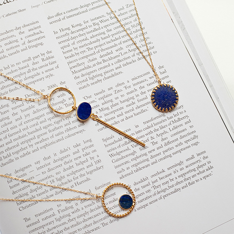 法國 Fabien Ajzenberg 青金石伯爵藍項鍊系列