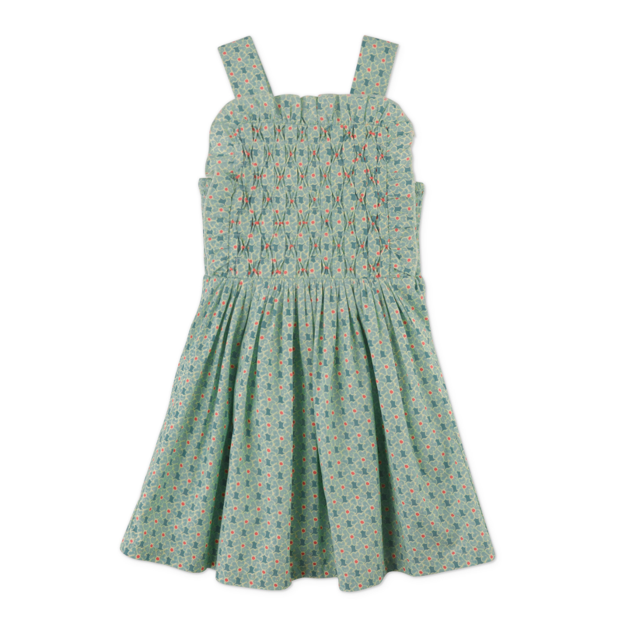 〖 Gingersnaps 〗綠色小碎花圍裙洋裝
