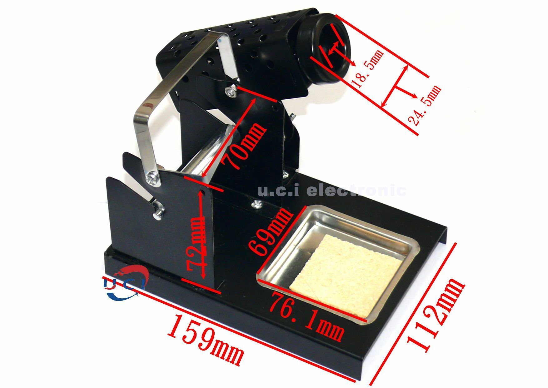 【UCI電子】(二B-3) 烙鐵架 雙層帶烙鐵架 烙鐵座 電烙鐵架 多功能 錫絲架座 焊錫絲座 全金屬 焊錫烙鐵架