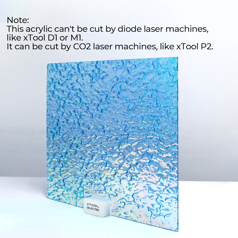 DTSL_Makeblock xTool 3mm Iridescent Transparent Blue Film Water Ripple_Compatibility