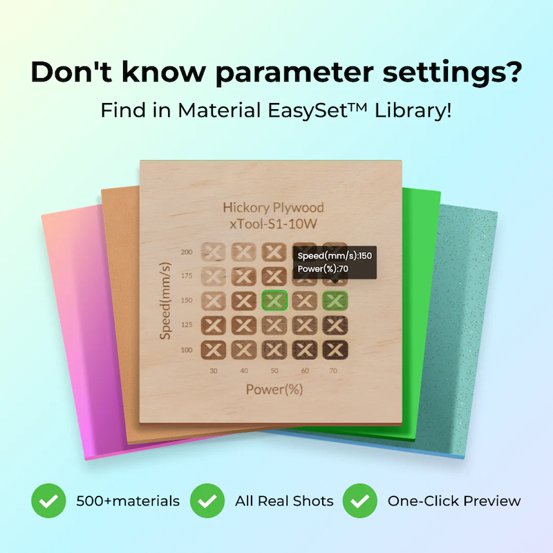 DTSL_Makeblock xTool 3mm Iridescent Transparent_Library