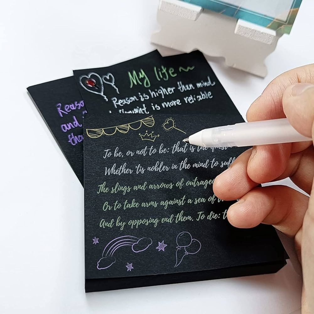 [2倍超強黏力]3M 3x3" Post-it Memo 黑色報事貼 654-5SSSC