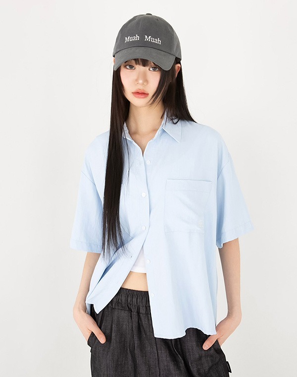 預訂｜MUAHMUAH LOOSE FIT TWO POCKET HALF SHIRT