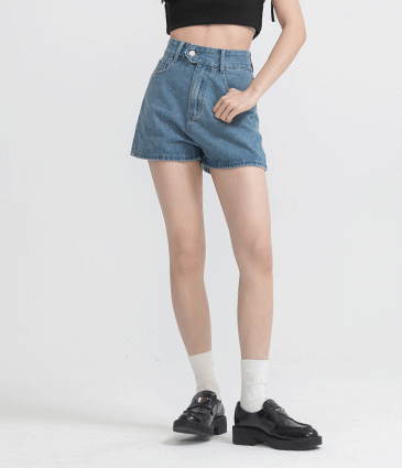 【期間限定】美型高腰牛仔短褲
