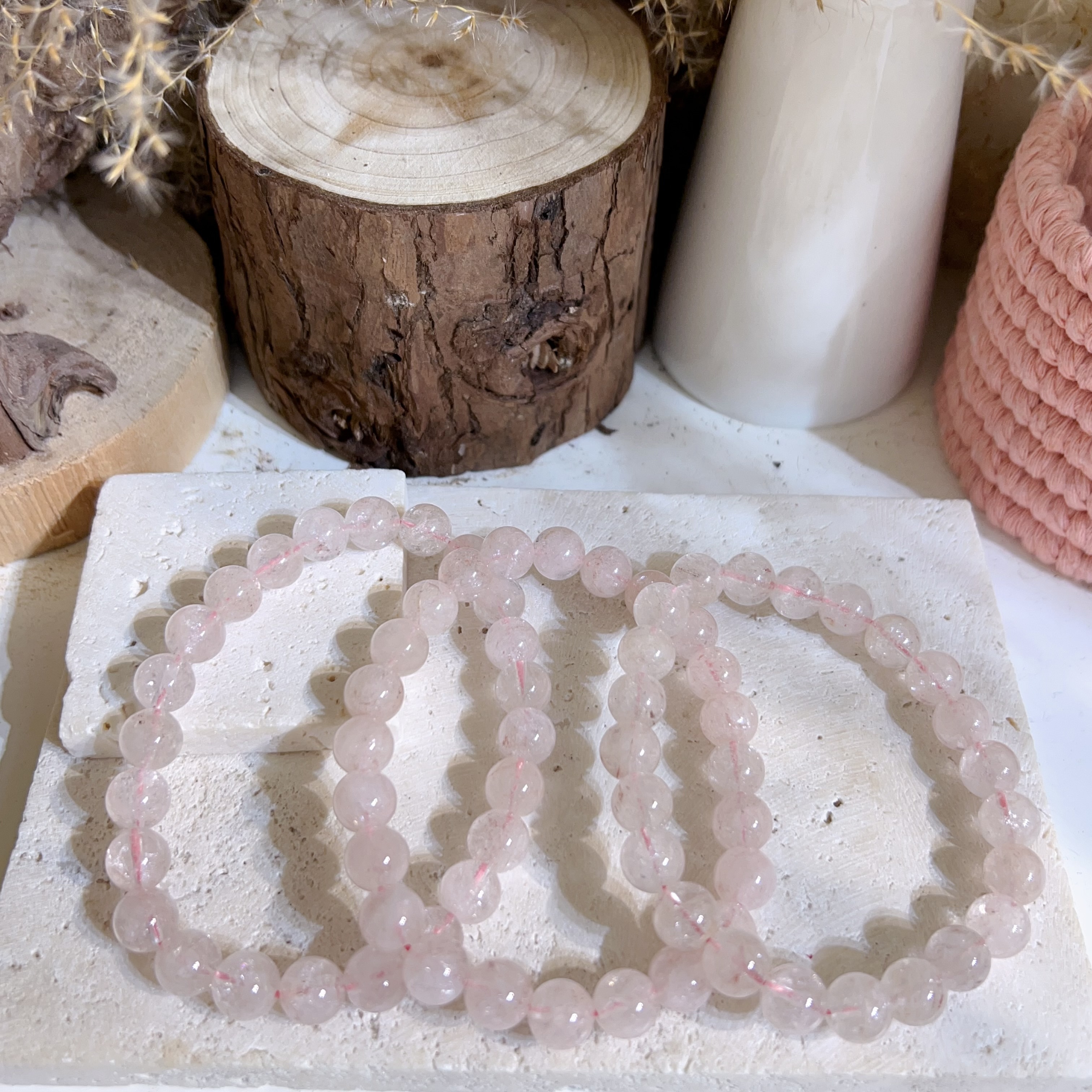 粉泡泡手串 8+mm