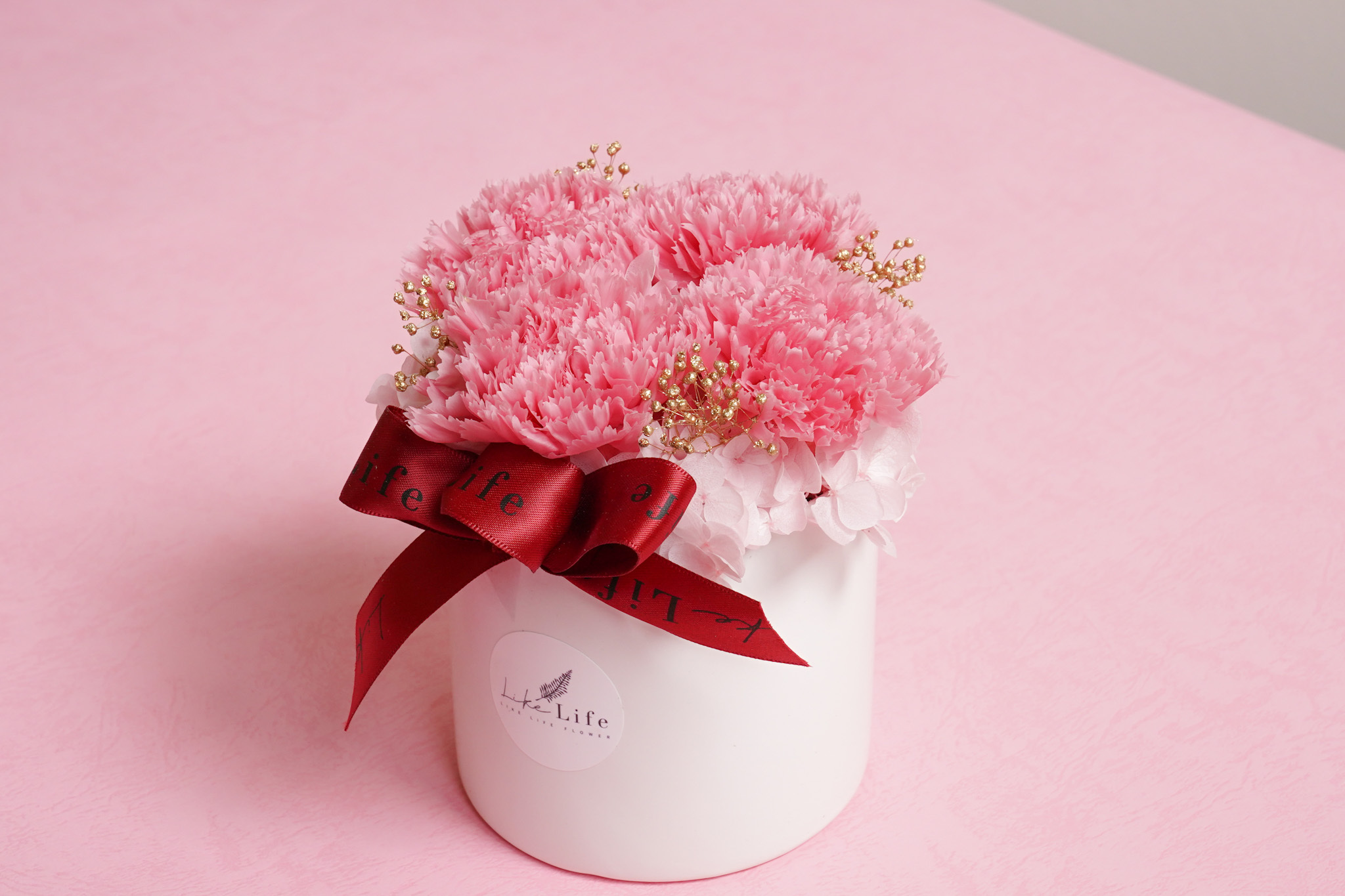 粉色康乃馨母親節盆花,粉色永生花康乃馨推薦,台北粉色康乃馨盆花哪裡買推薦