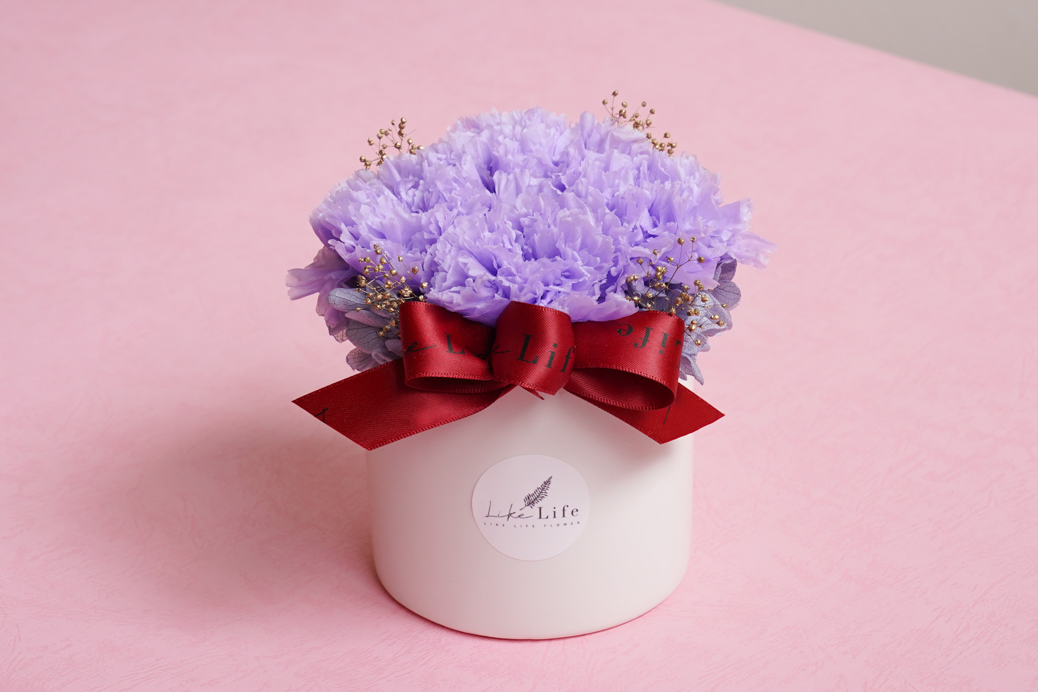 紫色康乃馨盆花,台北康乃馨盆花哪裡買,紫色康乃馨永生花盆花