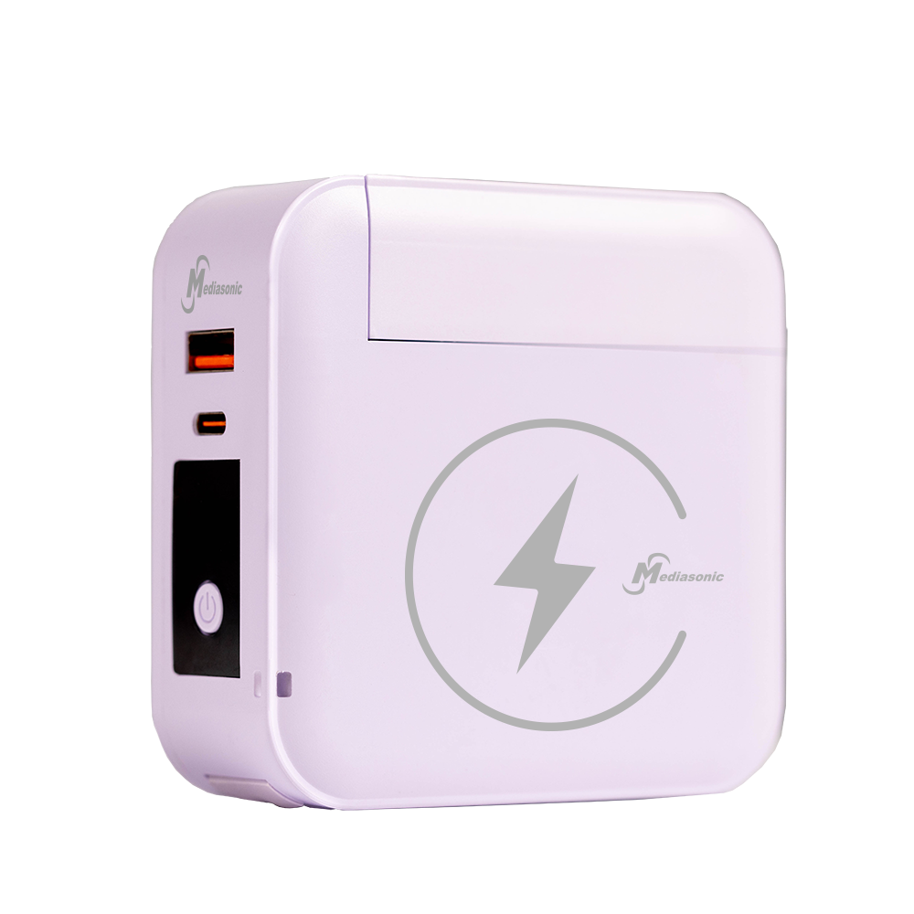 Mediasonic  | Wireless Power Bank | Power Bank+Wireless Charging+Removable Adapter (GLX4-AWC1W)