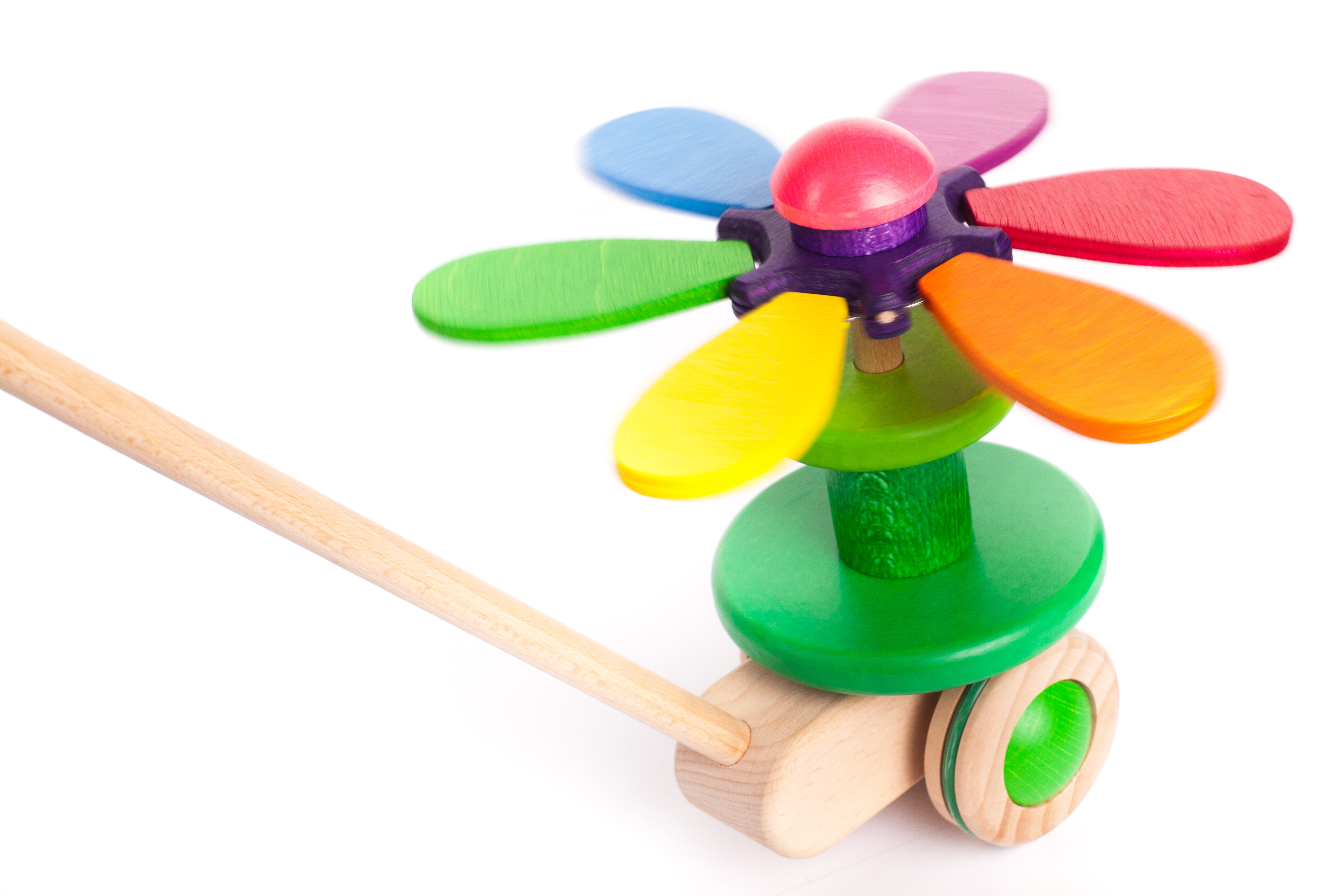 【BAJO】Classic Series | Rainbow Petal Push Toy