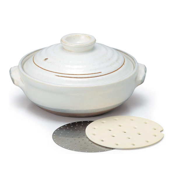 【萬古燒】粉引 6號IH土鍋