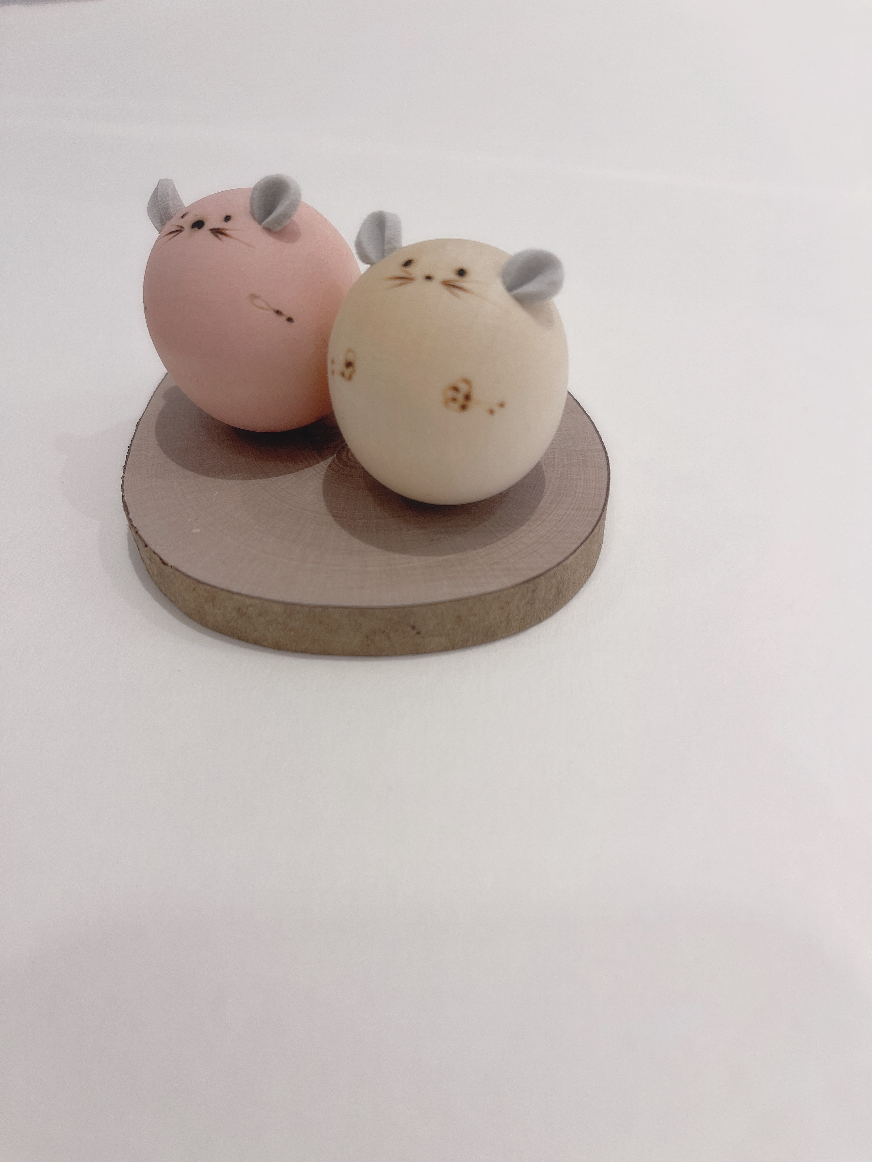 雙喜鼠不倒翁擺飾