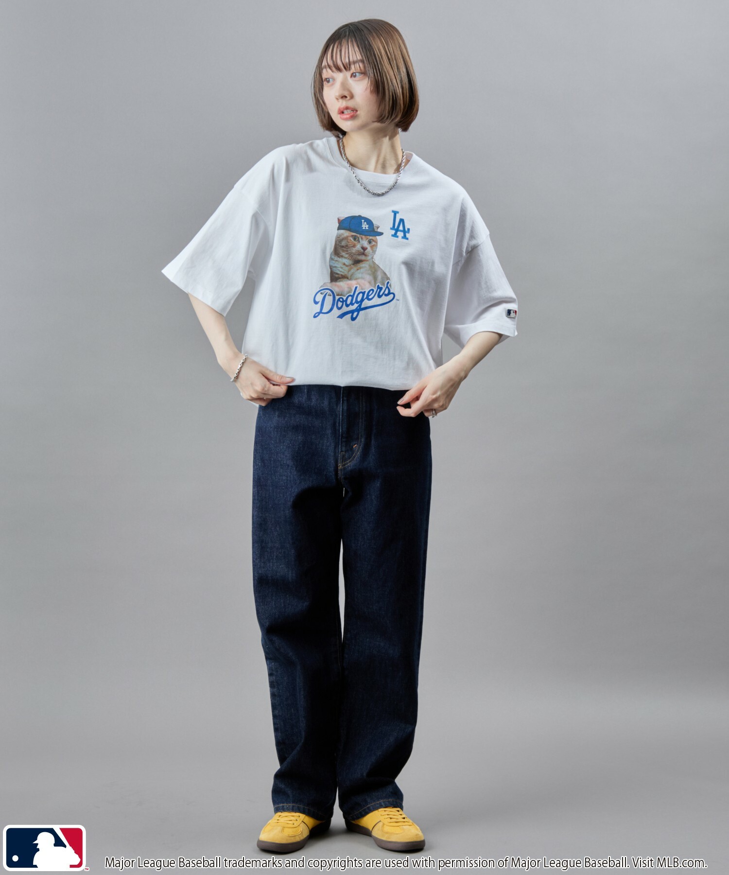 🇯🇵 PUBLUX x MLB 貓咪印花 棒球 美國職棒大聯盟 洛杉磯道奇 紐約洋基 聖地牙哥教士 短袖 短T / 預購