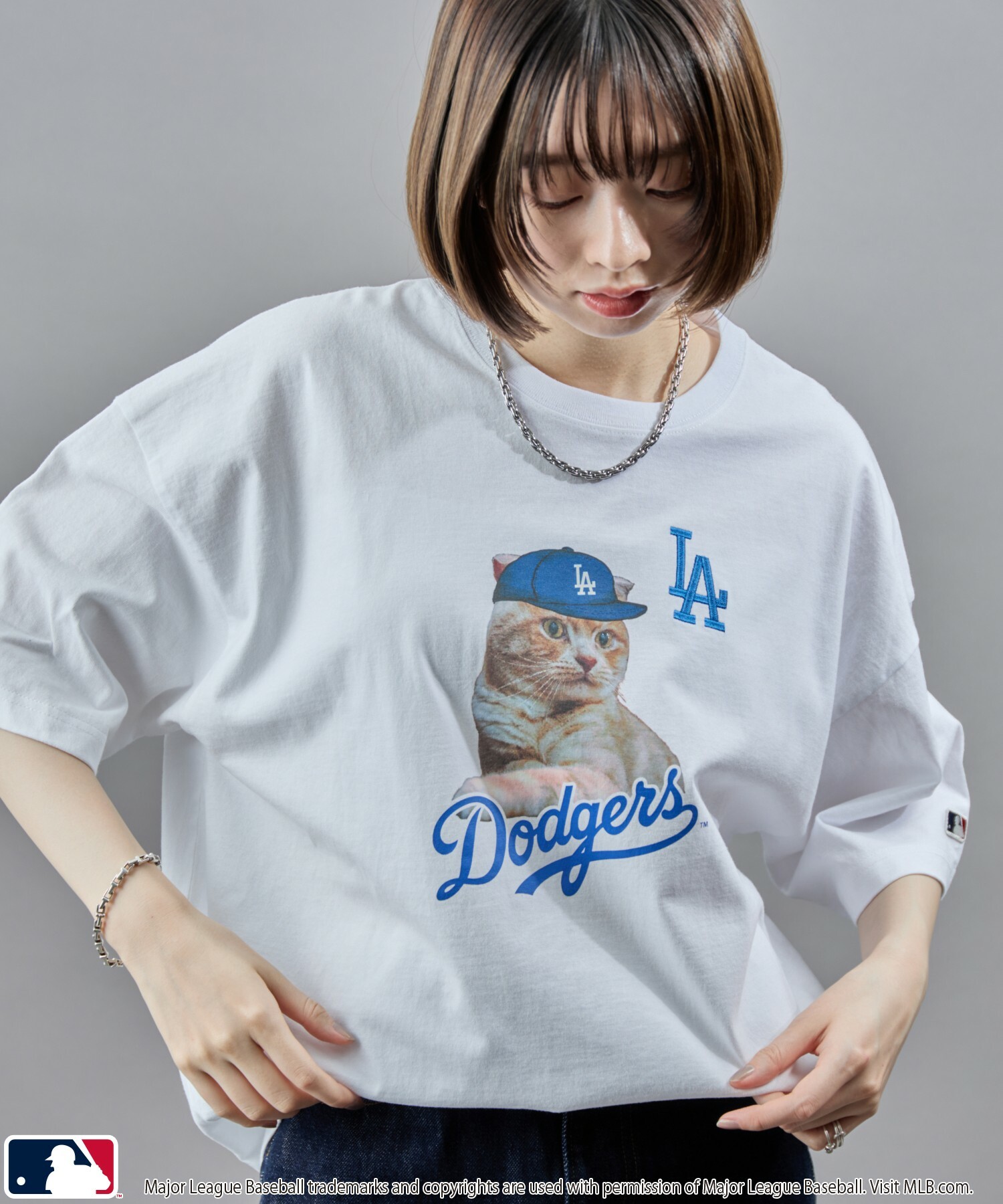 🇯🇵 PUBLUX x MLB 貓咪印花 棒球 美國職棒大聯盟 洛杉磯道奇 紐約洋基 聖地牙哥教士 短袖 短T / 預購