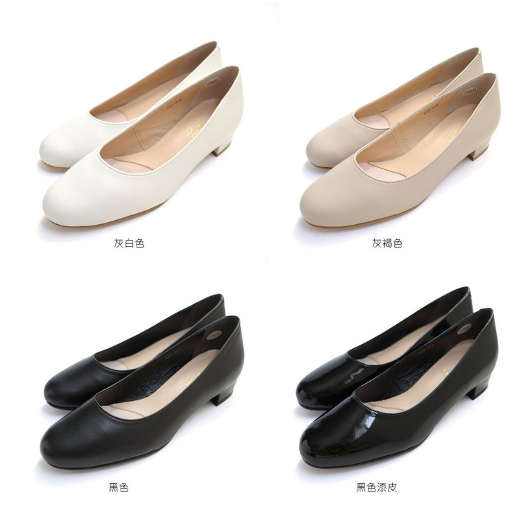 可愛日本製真皮圓頭高跟鞋【PO-PTN250】