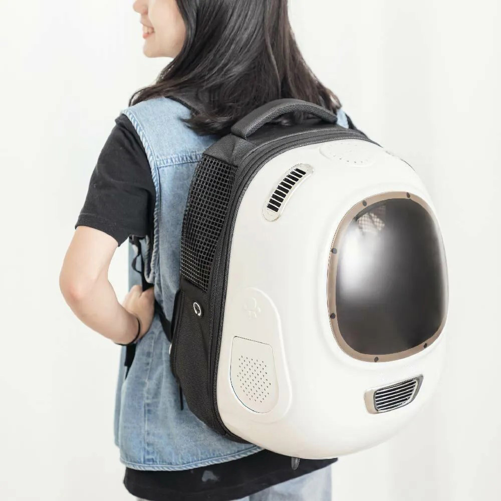 【宅配免運展示福利品】Petpanny陪陪你 寵物外出後背包 | USB循環太空艙