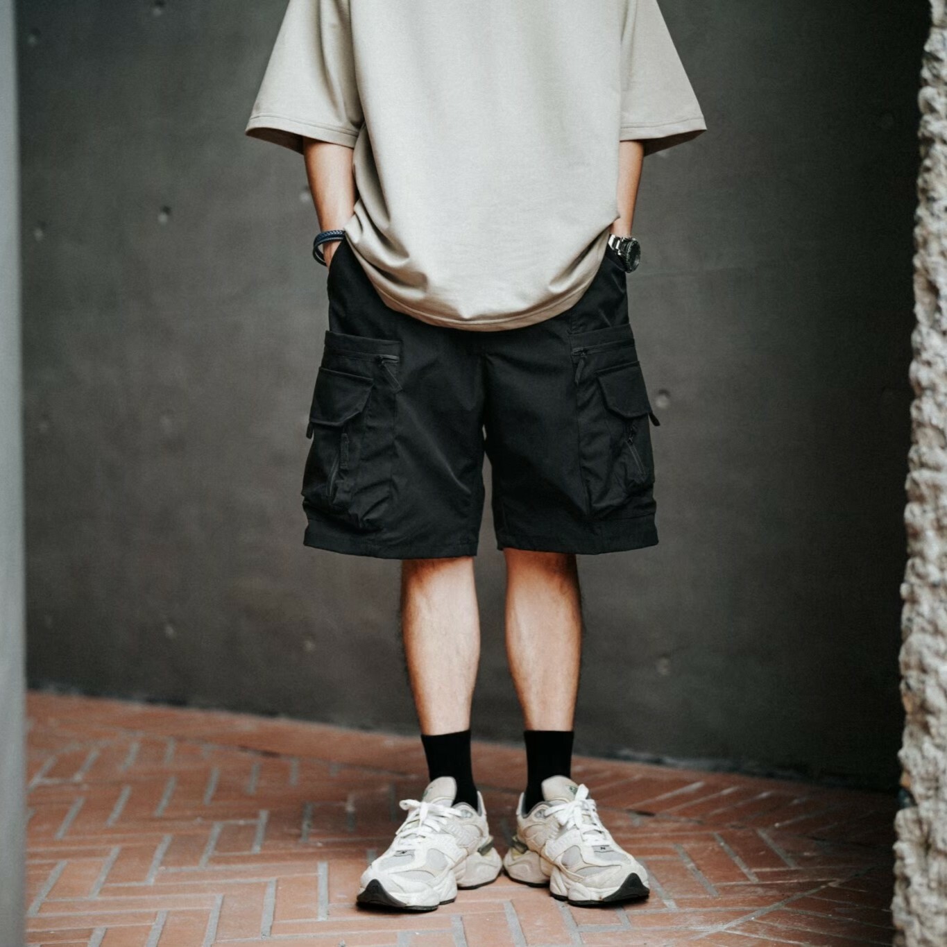 SBG 拉鍊多口袋速乾工裝短褲 042